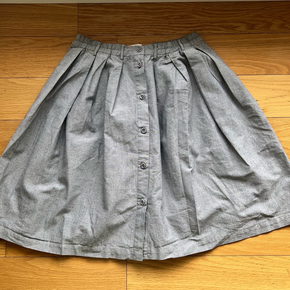 A-line Button-Down Skirt